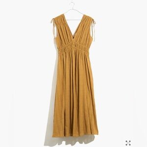 Madewell Sophia Smocked Midi Dress in Windowpane